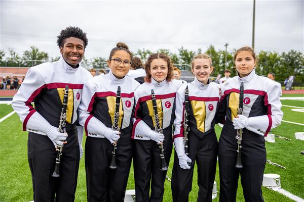 Franklin High band members perform